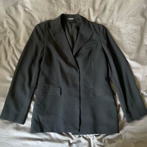 Express Belted Peak Lapel Boyfriend Blazer